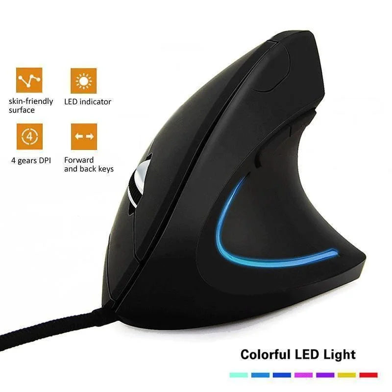 Mouse Bungee Holder - Ergonomic Vertical Right-Hand Gaming Mouse Wired