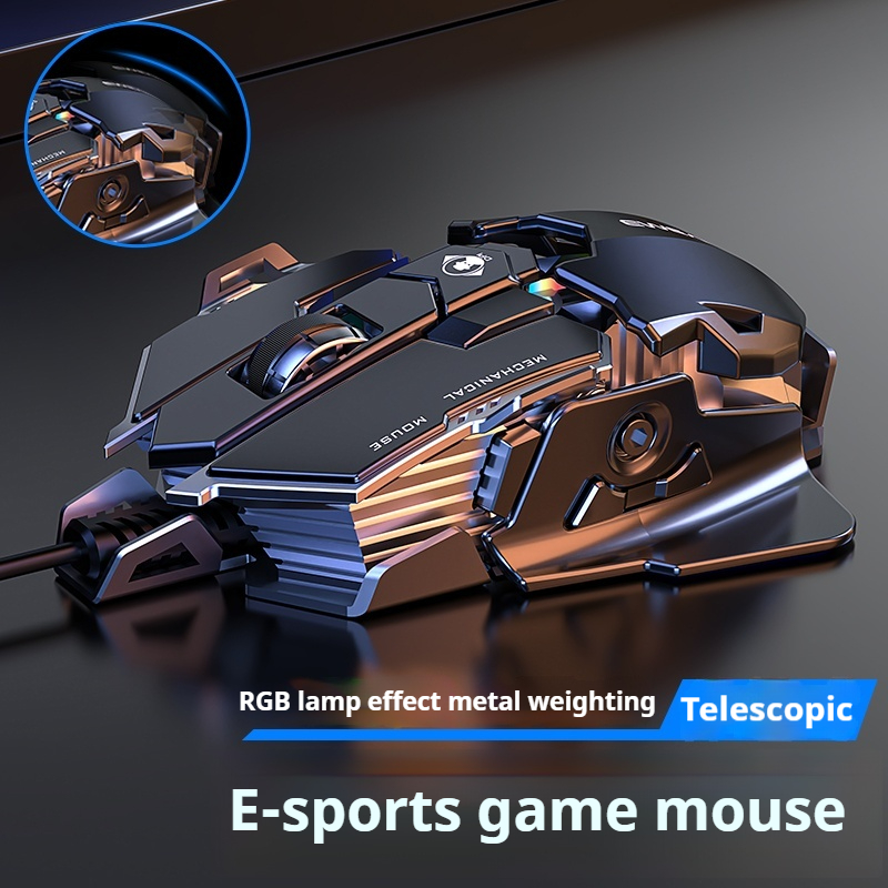 Mouse Bungee Holder - EWEADN Wired Gaming Mouse, RGB, 12800