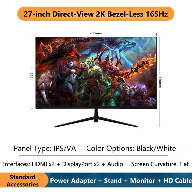 27 Inch 2K Curved Gaming Monit - огляд і ціна Pc Gaming Ultrawide Monitor