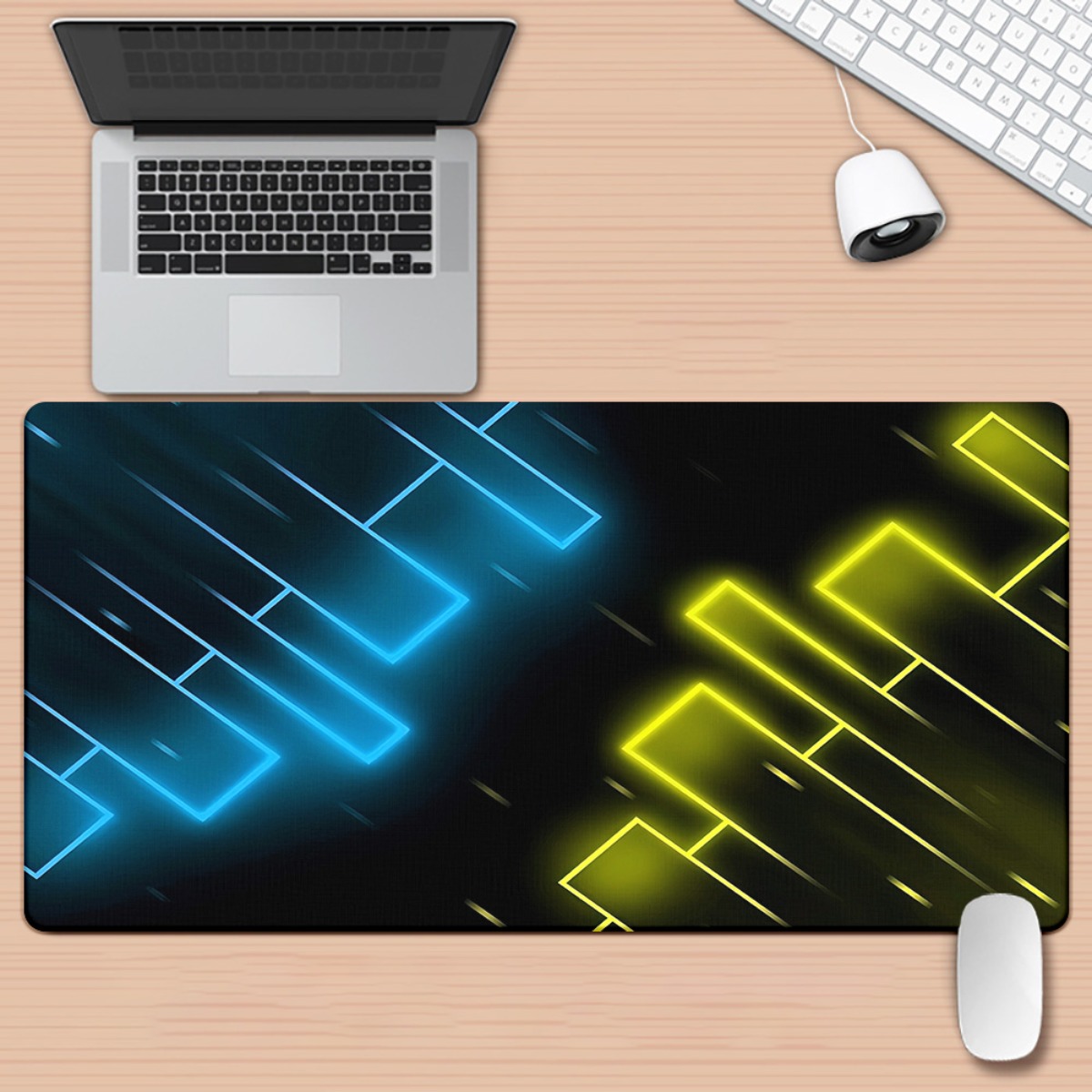 Neon Blue Yellow Abstract Gami - огляд і ціна Pc Gaming Yellow