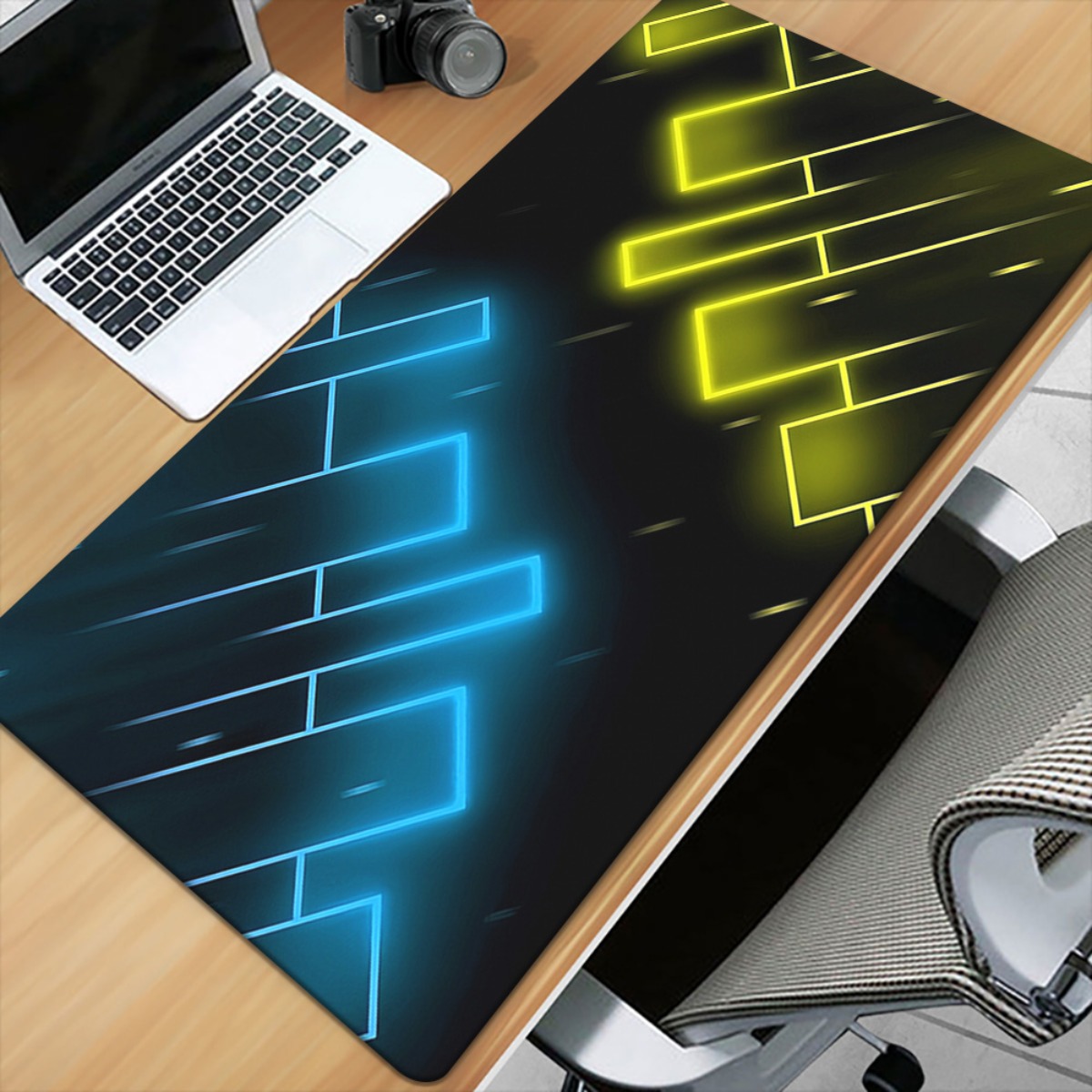 Neon Blue Yellow Abstract Gami - огляд і ціна Pc Gaming Yellow