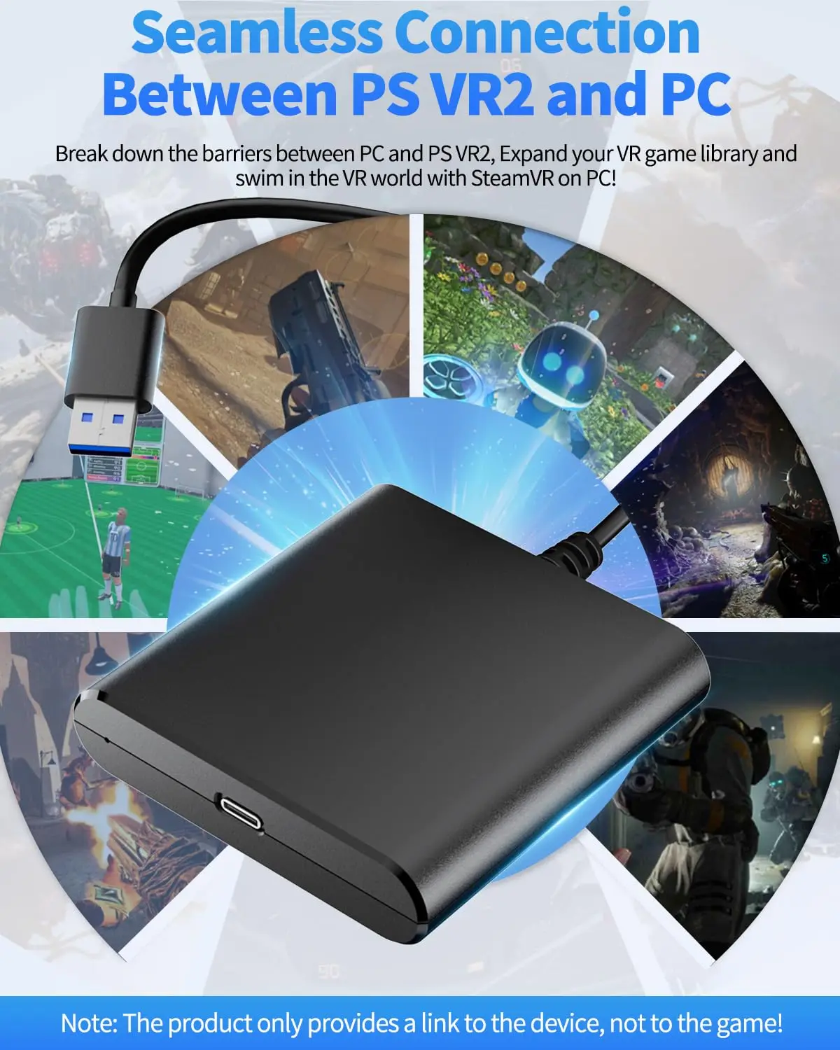 AOLION FOR PS5 VR2 PC Adapter  - огляд і ціна Pc Gaming Vr